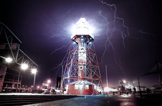 Lightning strikes in Port Adelaide